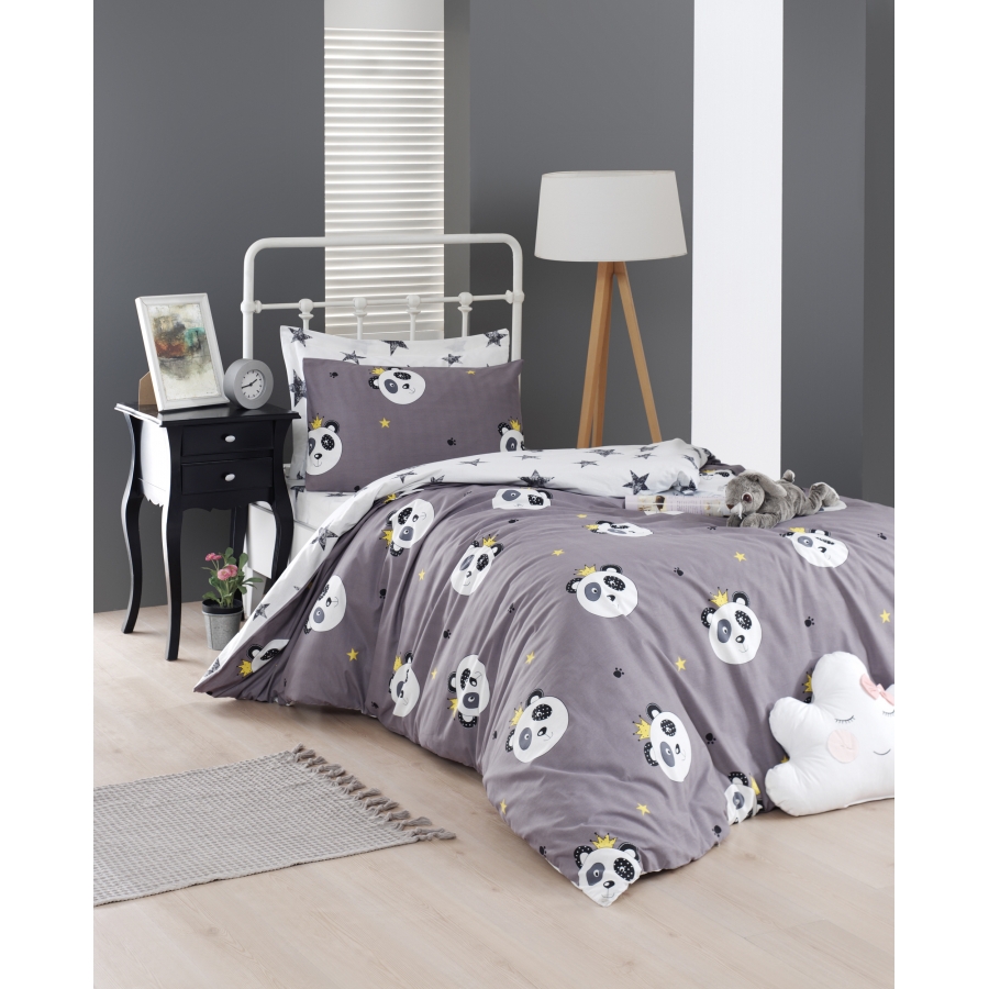 

Постельное белье Lotus Home Perfect Panda star Евро турция, ранфорс