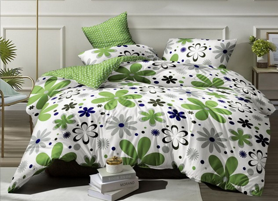 

Комплект постельного белья MirSon 22-1262 Green Summer Евро италия, сатин