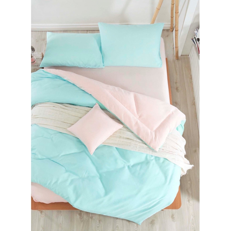 

Постельное белье Eponj Home Paint Mix K.Mint Somon Евро турция, ранфорс