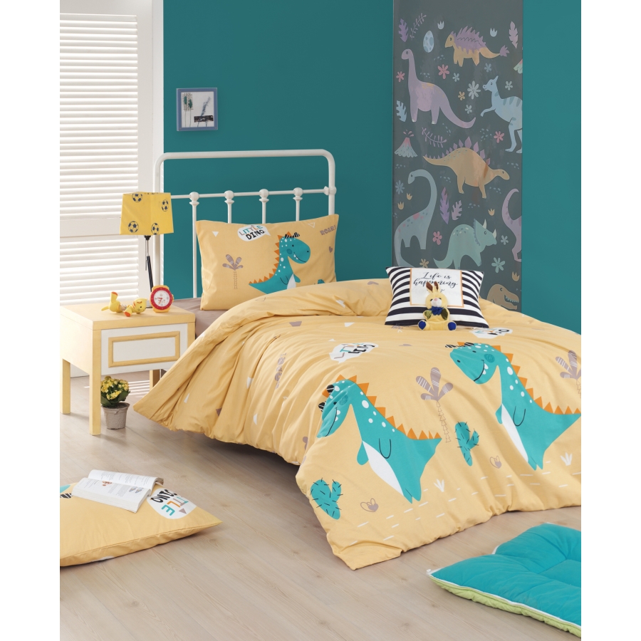 

Постельное белье Lotus Home Perfect Little Dino Полуторный турция, ранфорс