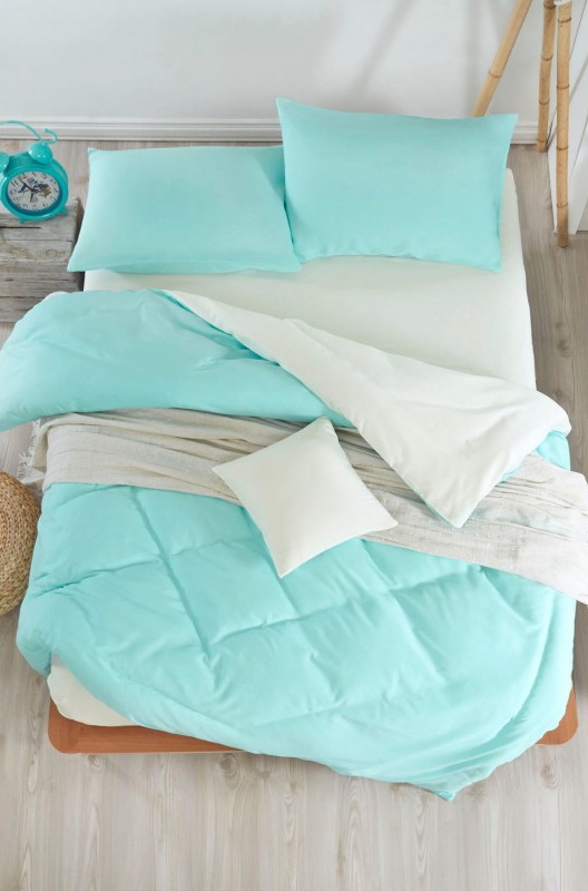 

Постельное белье Eponj Home Paint Mix Mint Krem Евро турция, ранфорс