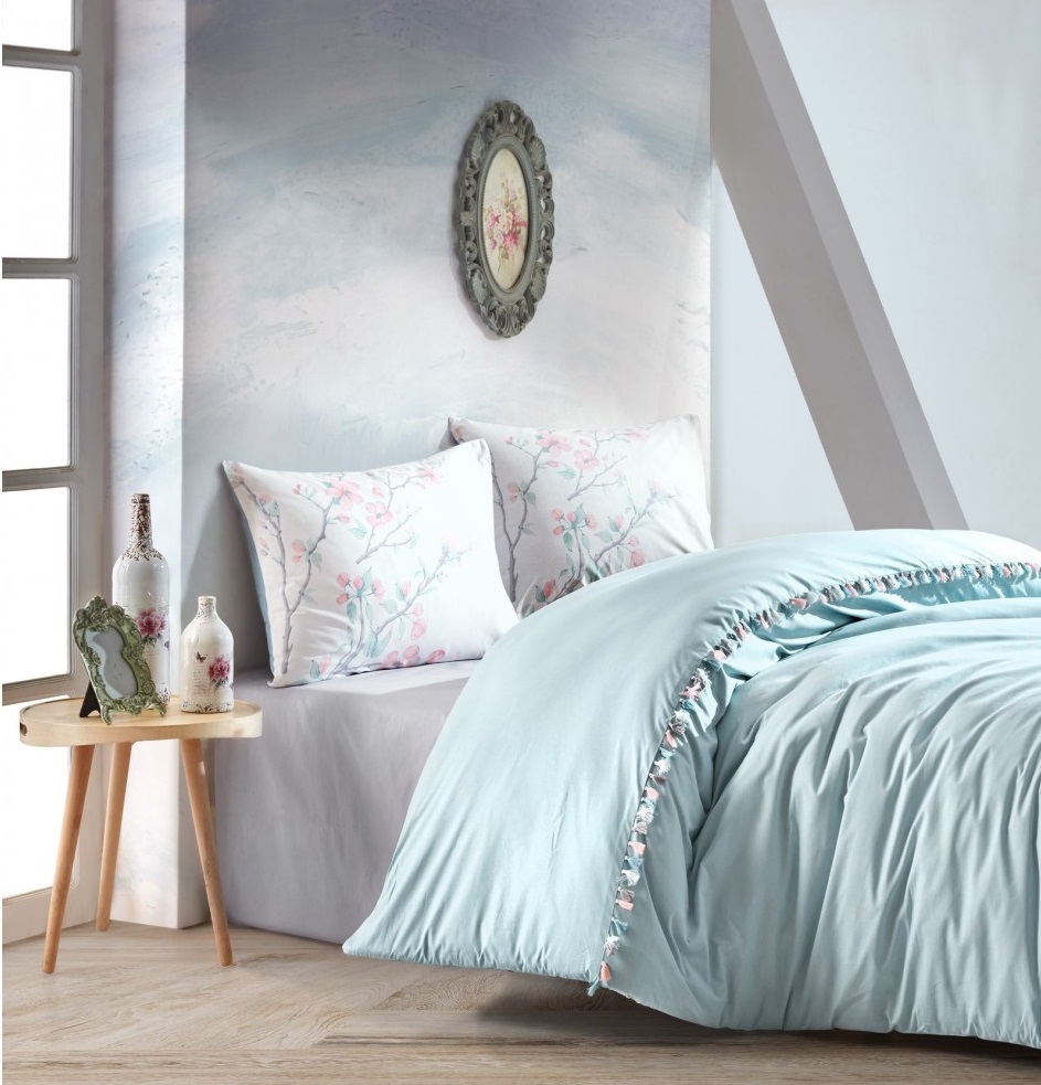 

Постельное белье Cotton Box Candy Linda Mint Евро турция, ранфорс