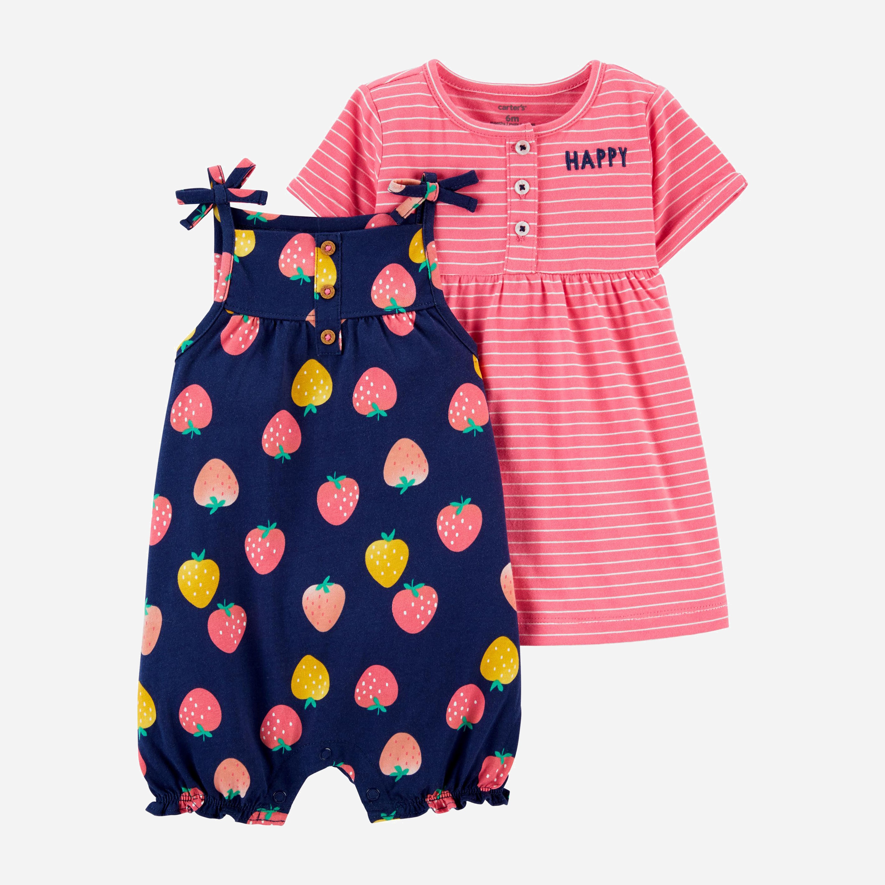 

Комплект (платье + комбинезон + трусики) Carters 1K657810 76-81 см Multicolor