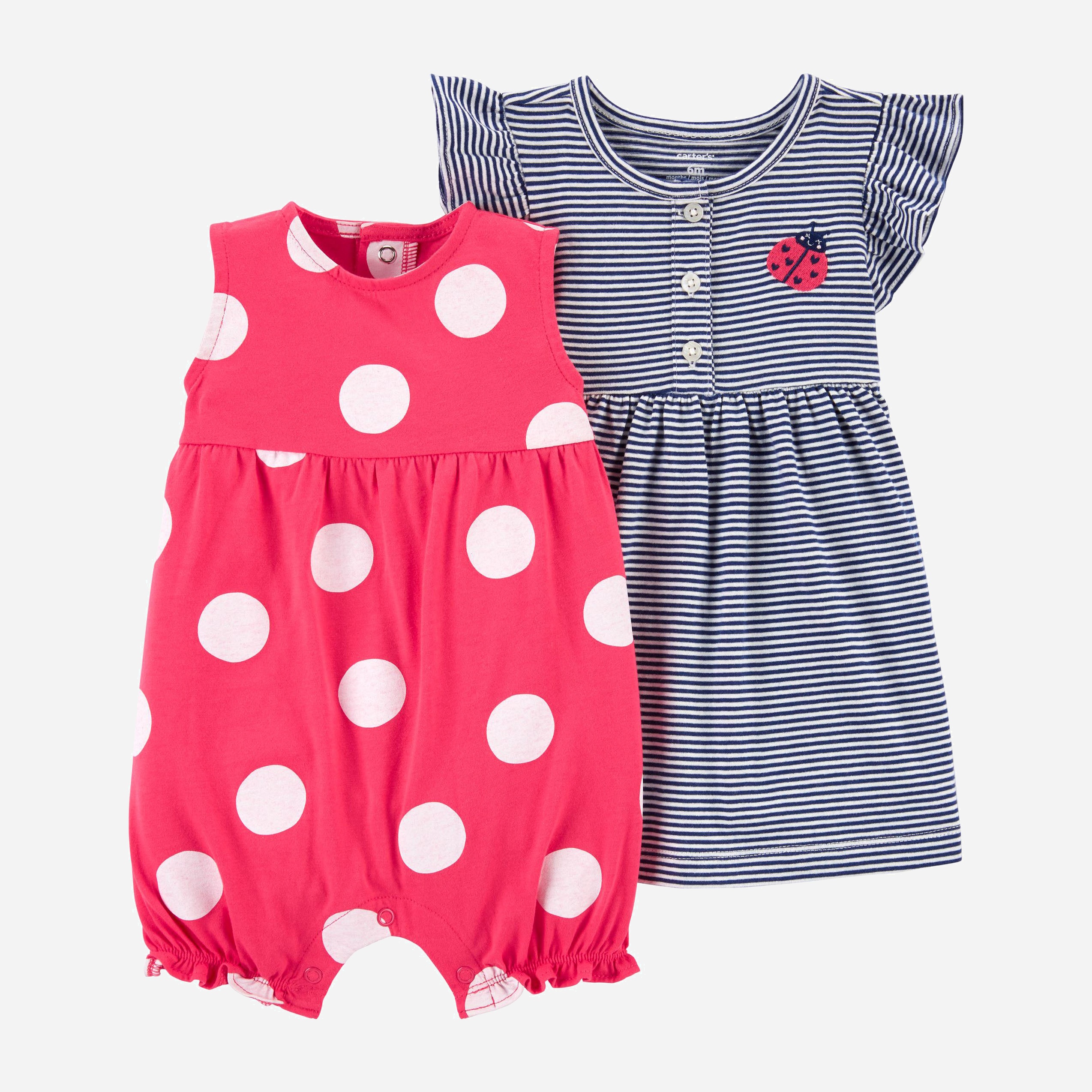 

Комплект (платье + комбинезон + трусики) Carters 1K658010 81-86 см Multicolor