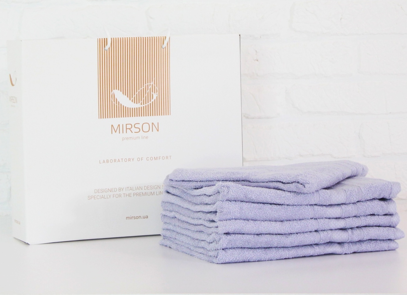 

Набор полотенец MirSon 5077 Elite SoftNes Lavender 70x140 см - 6 шт Сиреневый италия, махра