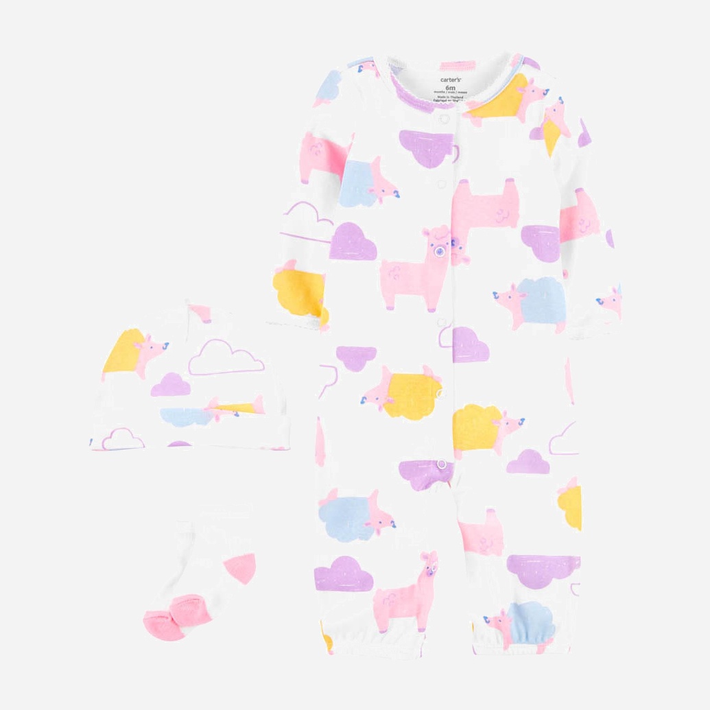 

Комплект (человечек + шапочка + носочки) Carters 1L775010 46-55 см Multicolor