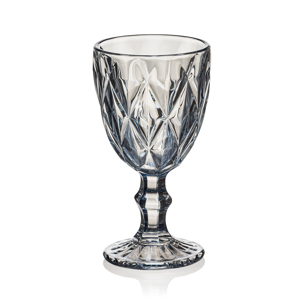 

Набор бокалов для вина из цветного стекла Glassware 6 шт 300 мл Голубой с перламутром (Крупный ромб) 5268А
