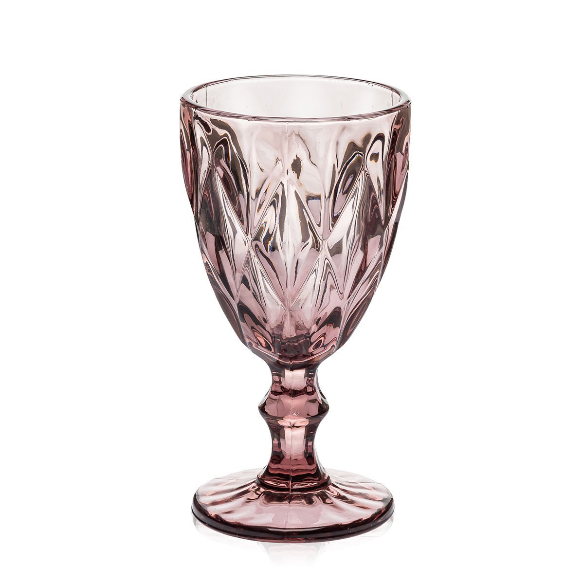 

Набор бокалов для вина из цветного стекла Glassware 6 шт 300 мл Розовый (Крупный ромб) 1740A