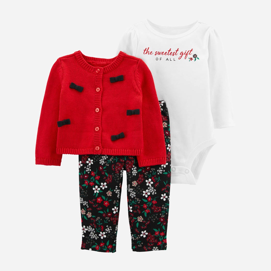 

Комплект (кардиган + боди + лосины) Carters 1M082110 55-61 см Multicolor