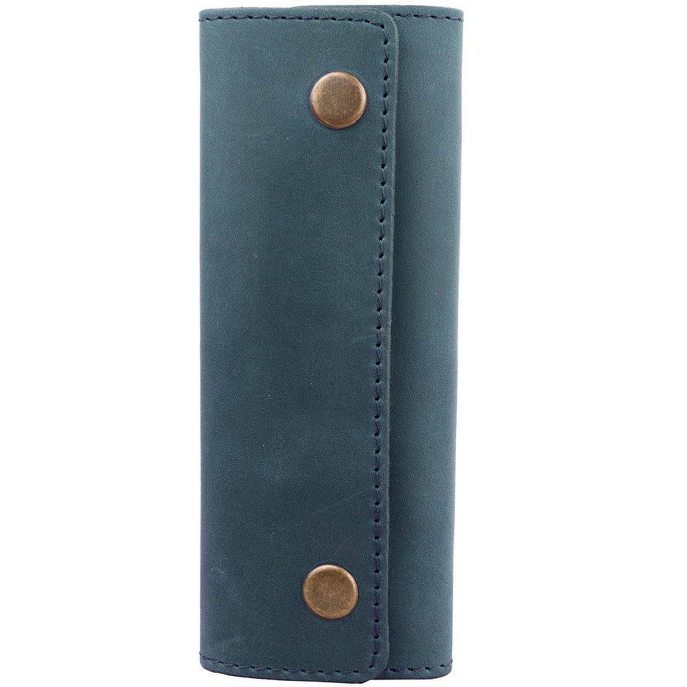 

Кожаная ключница мужская DNK Leather 6х14,5х2 см Синий