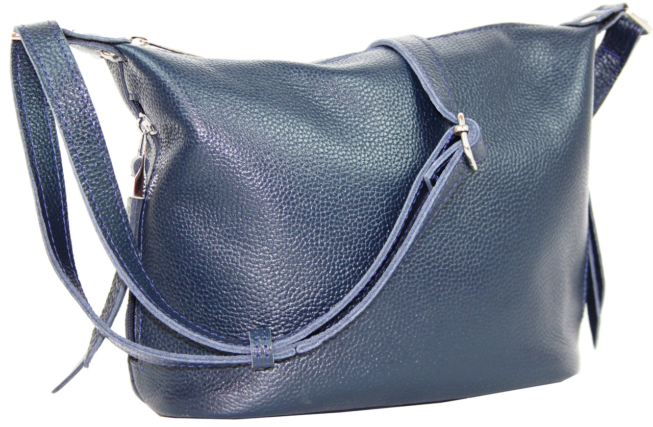 

Кожаная сумка женская Wallaby 26х22х8 см Голубой