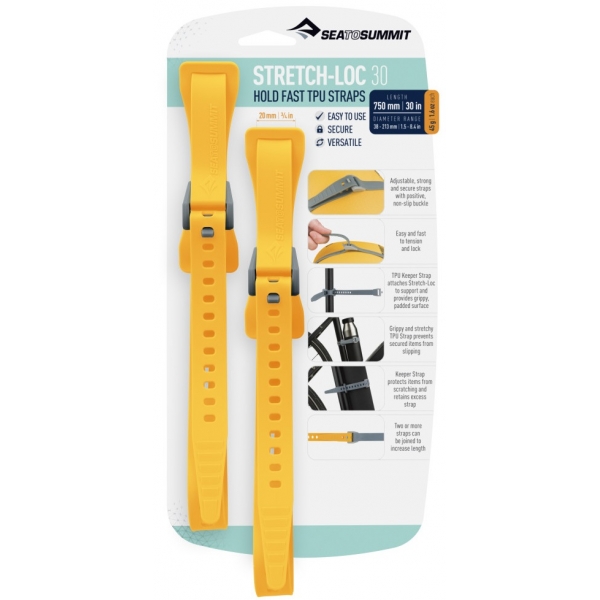 

Набір стяжок Sea To Summit Stretch-Loc 30 20mm x 750mm 2 Pack (Yellow) (STS ASLSTRP20X750YW)
