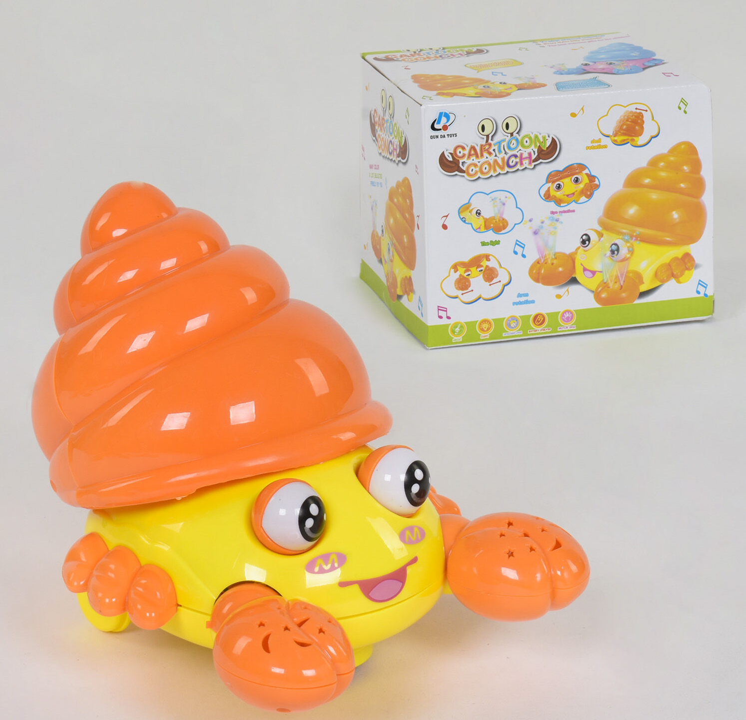 

Краб музыкальный QUN DA TOYS (2077) с подсветкой, оранжевый.