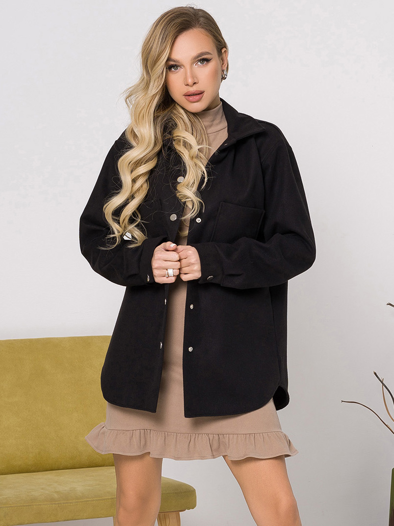 

Куртка-рубашка ISSA PLUS 12930  Черная, Куртка-рубашка ISSA PLUS 12930 XL Черная
