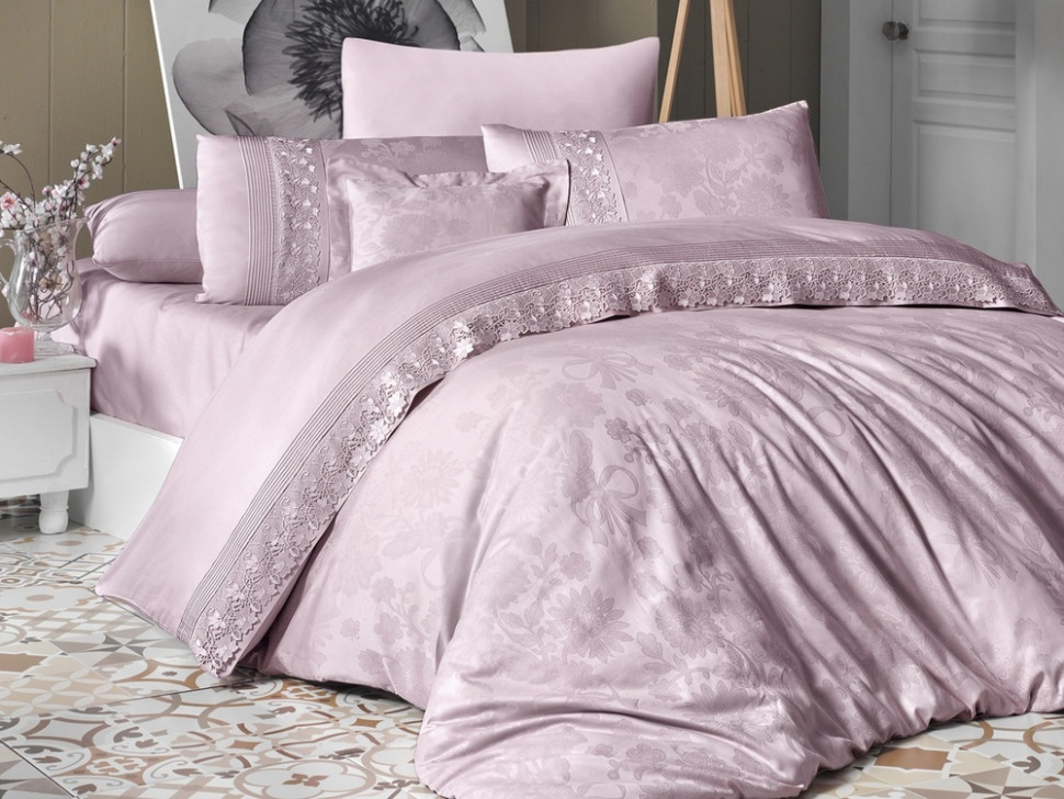 

Постельное белье с кружевом First Choice V.I.P Moon Light Buhara евро m015753