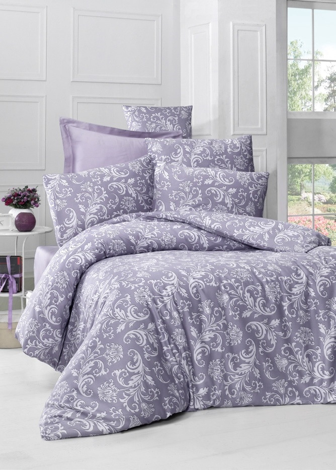 

Постельное белье Victoria Sateen Verano сиреневый евро 2200000540744