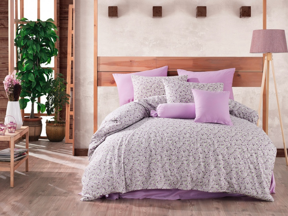

Комплект постельного белья евро ранфорс Majoli Lily Lilac 010078392