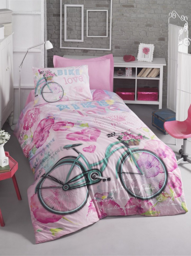 

Постельное белье подростковое Cotton Box Bike pembe 160x220 08007772