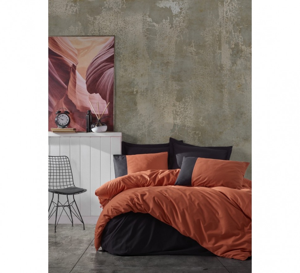

Комплект постельного белья Cotton Box Plain kiremit siyah евро 010077717