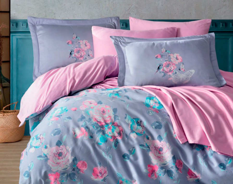 

Постельное белье Hobby Exclusive Sateen Calvina сиреневый евро 8698499154513