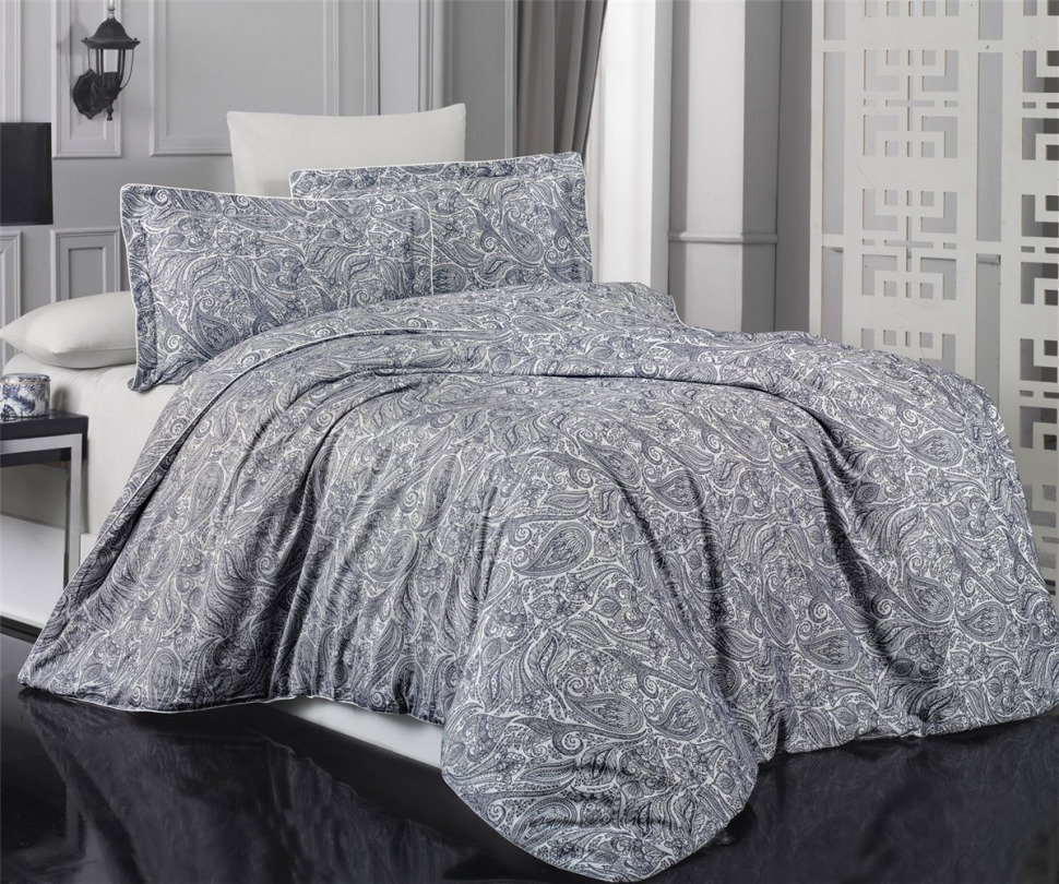 

Постельное белье жаккард синее Altinbasak Elsa indigo евро m017551