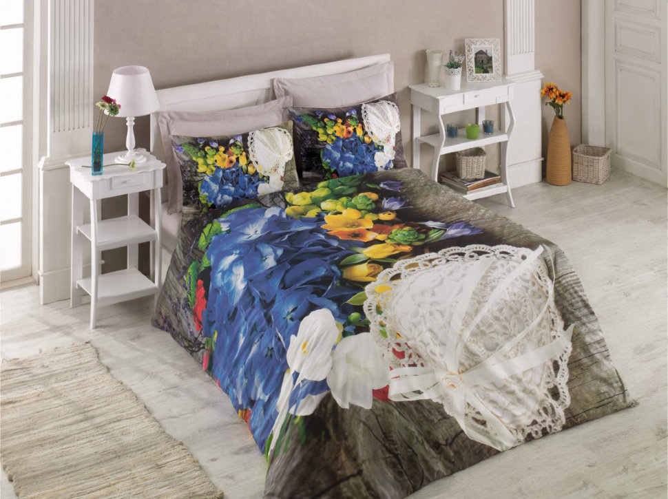 

Постельное белье 3д ранфорс Cotton Box Frilly Bej евро 010077376