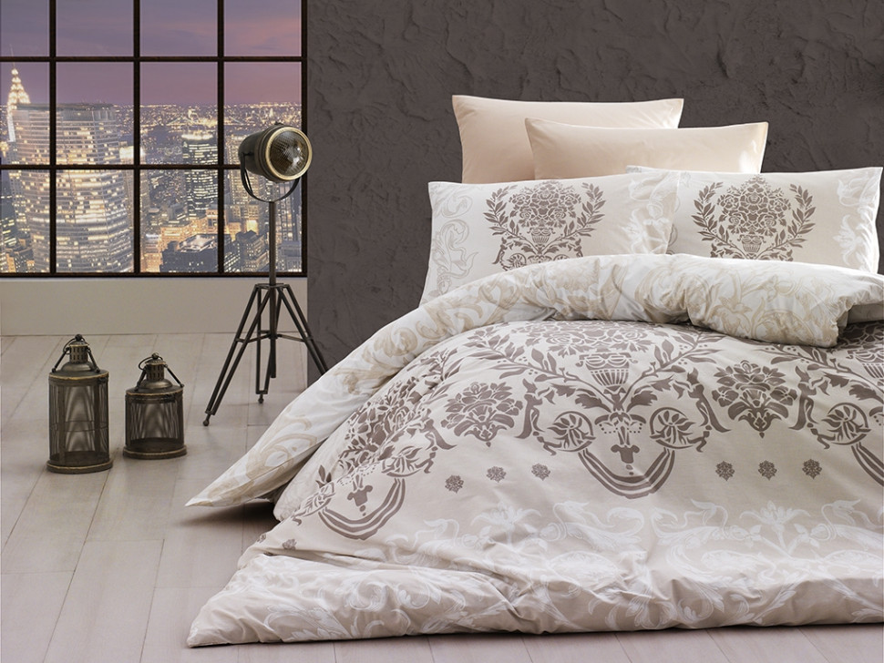 

Постельное белье First Choice Dalyan ekru евро m014889