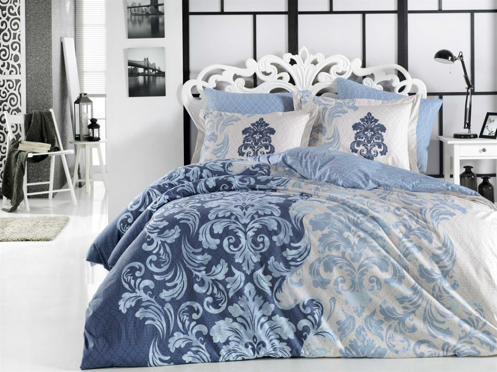 

Постельное белье Flannel Hobby Mirella синий евро 8698499140189