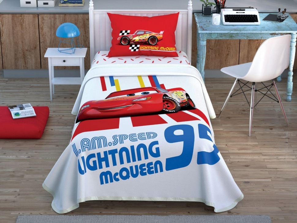 

Комплект постельного белья с пике Tac Cars Racing Hero полуторный 60250964