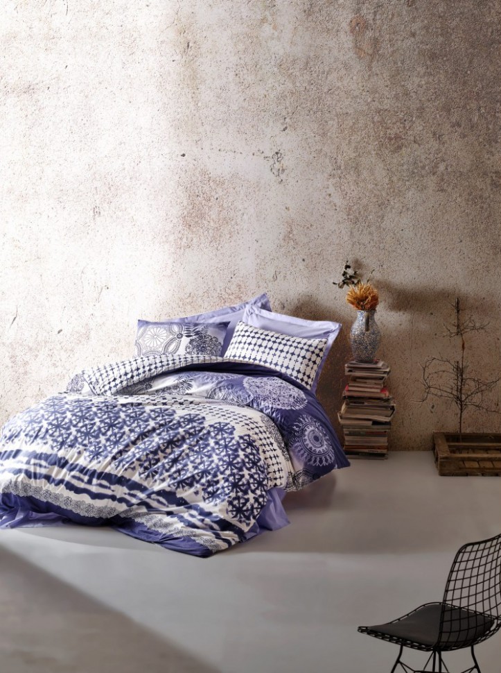 

Постельное белье Cotton Box Lucca Mavi евро 010077464
