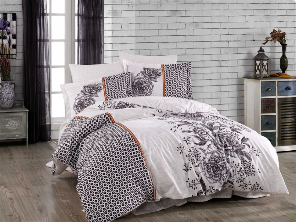 

Постельное белье Poplin Hobby Arianna сливовый евро 8698499140001