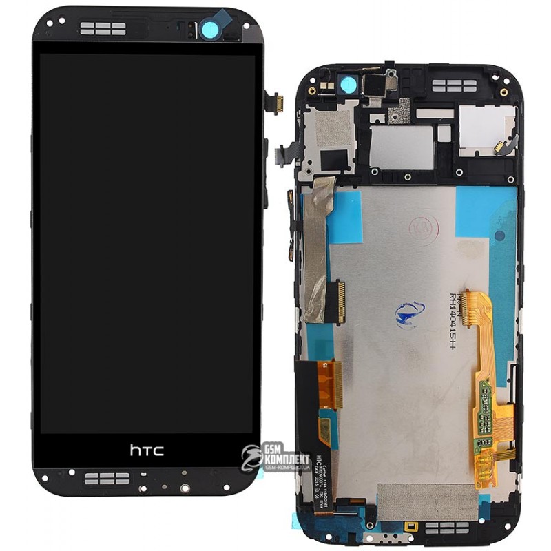 

Дисплей для HTC One M8 с сенсором черный и рамкой