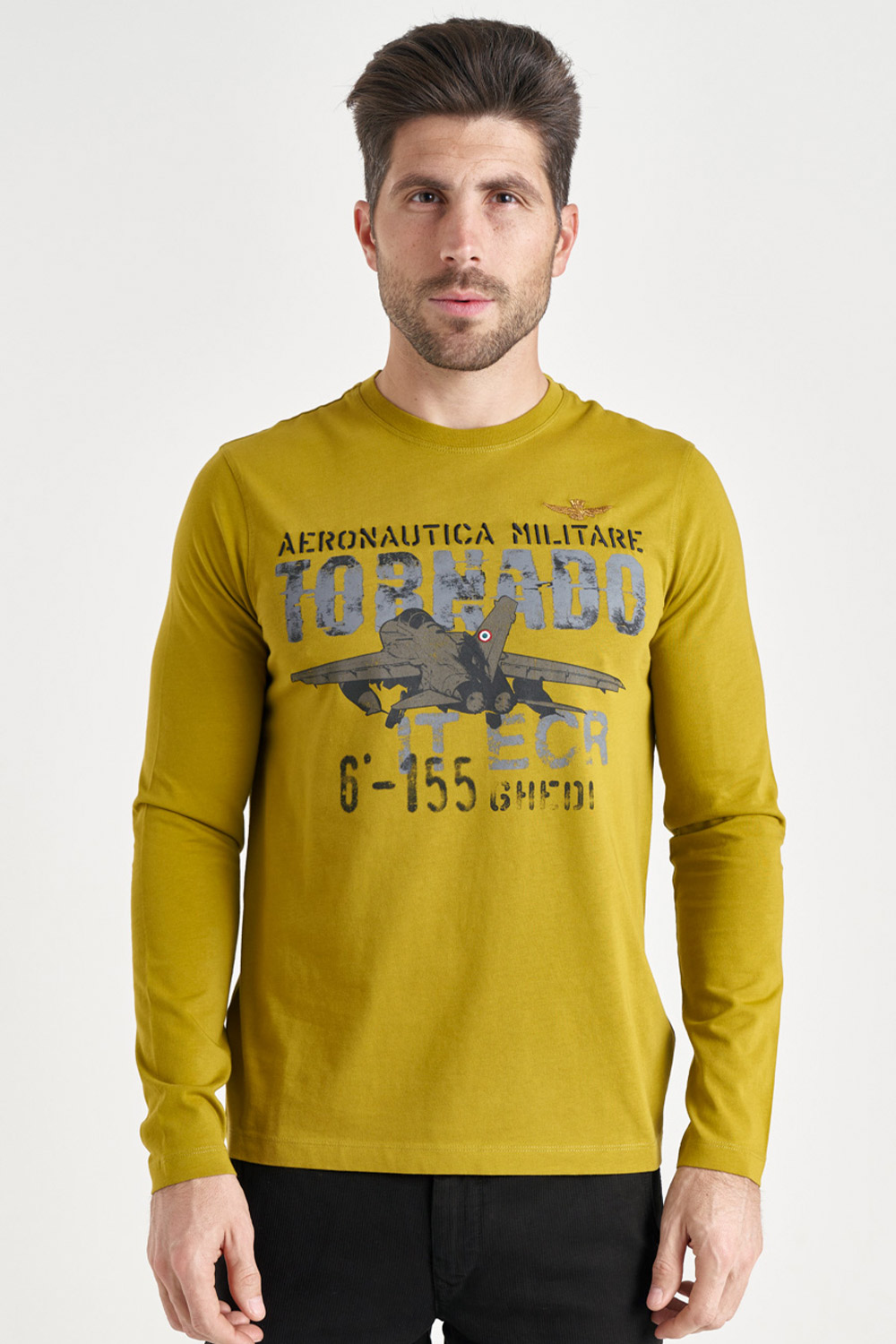 

Желтый мужской лонгслив Aeronautica Militare 4427 XL