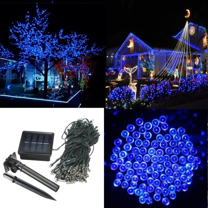 

Гирлянда светодиодная на солнечной батарее 100 LED синий 12м (9007MD)