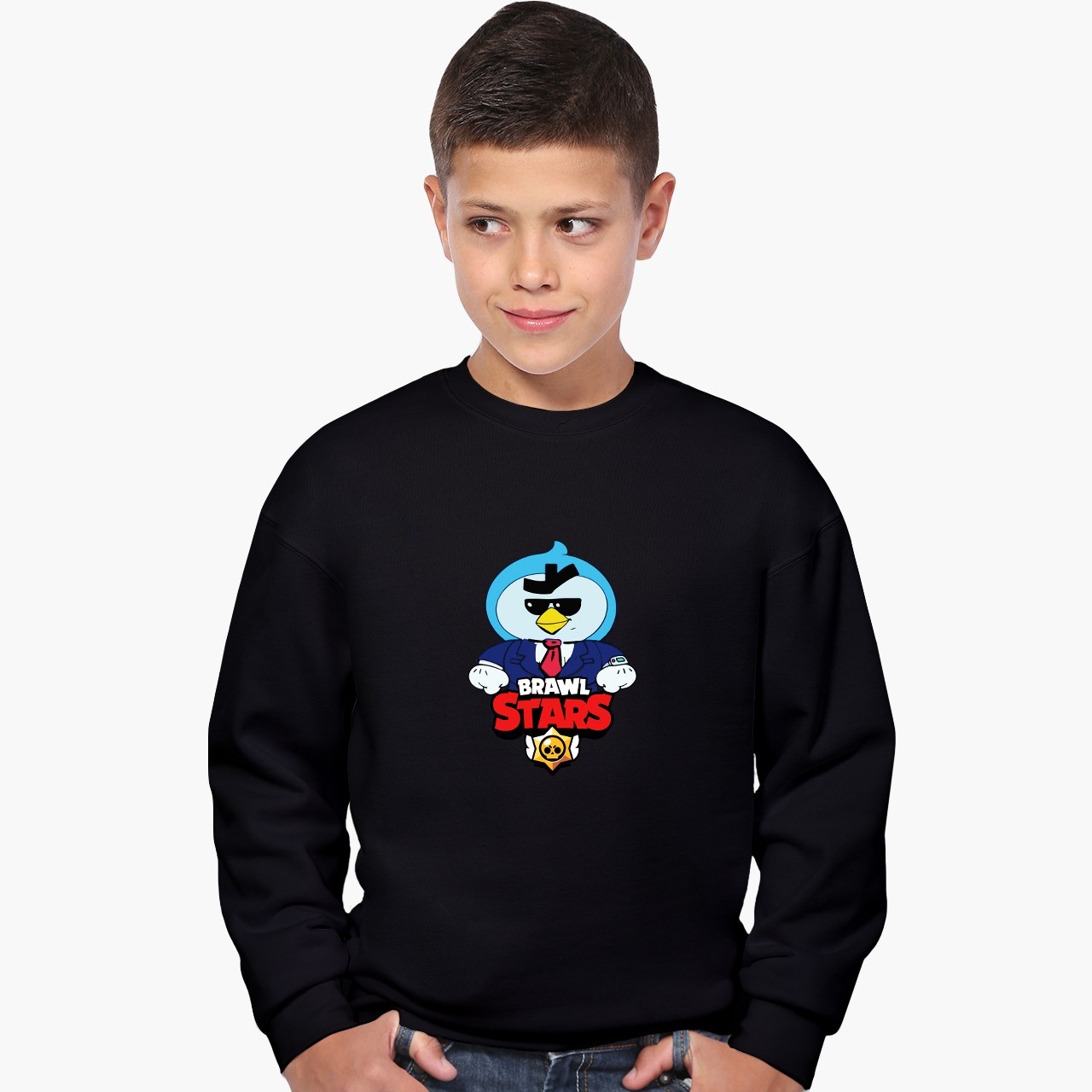 

Свитшот для мальчиков Бравл Старс Агент П. (Brawl Stars Agent P.) (9509-1022) 134-140 см Черный