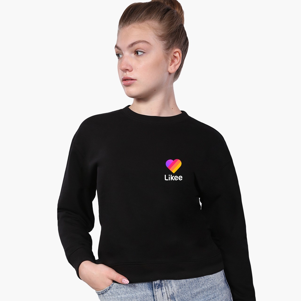 

Свитшот для девочек Лайк (Likee) (9509-1035) 158-164 см Черный