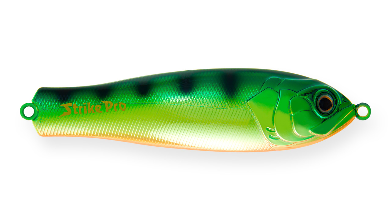 

Блесна колеблющаяся Strike Pro Salmon Profy 115, 115 мм, 45 гр, Тройник, цвет: A45E Natural Perch, (PST-03A#A45E) (80715)