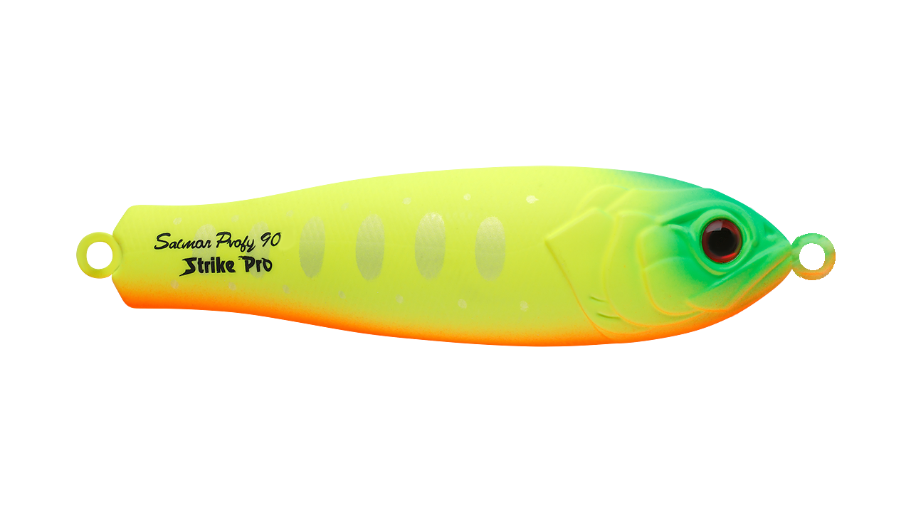 

Блесна колеблющаяся Strike Pro Salmon Profy 90CD, 90 мм, 22 гр, Двойник-незацепляйка, (PST-03CD#A178S-CP) (88209)