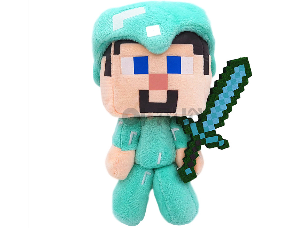 

Мягкая игрушка Стив в алмазной броне с мечом Minecraft 18 см