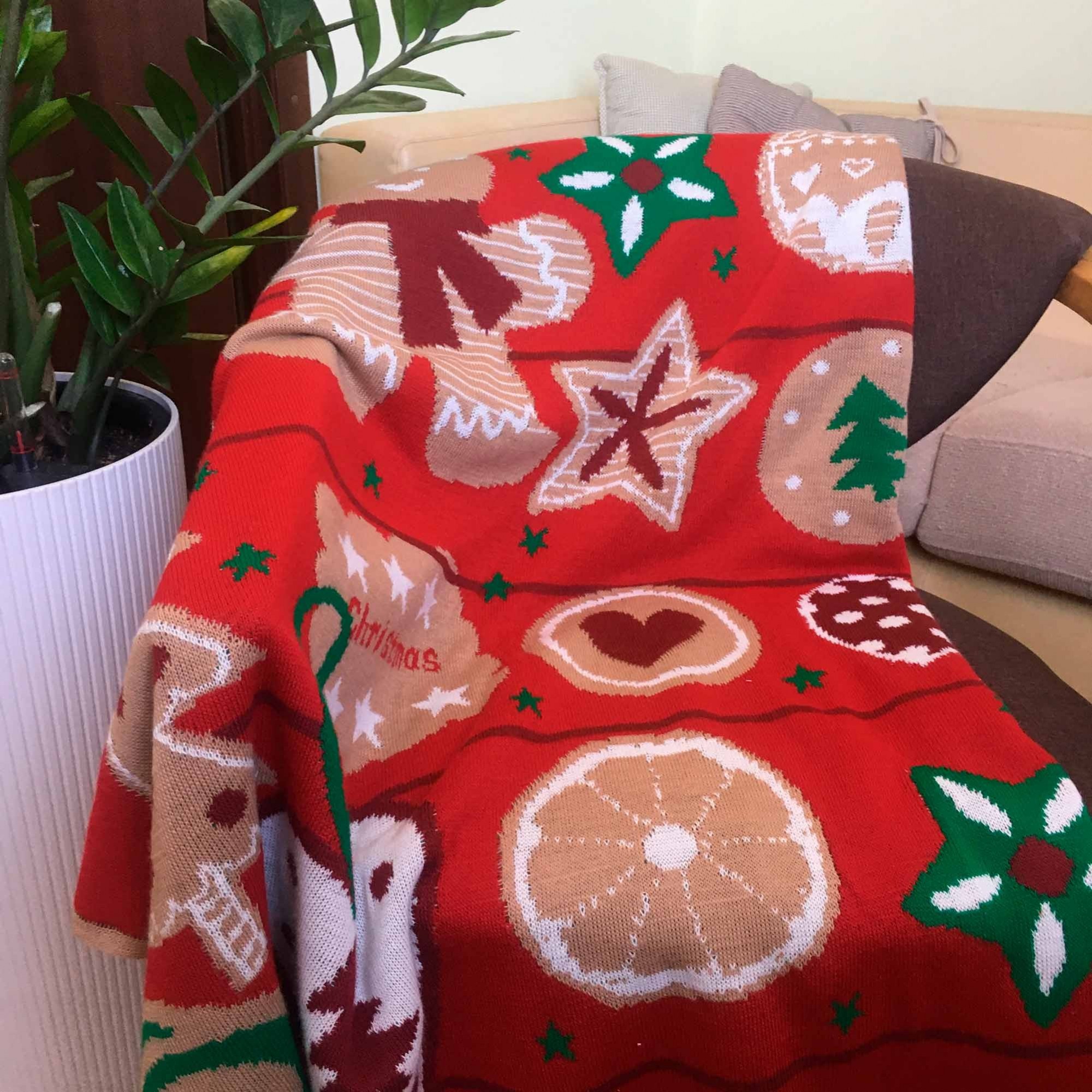 

Новорічний різдвяний плед Печивко Колір Червоний (130*170 см)