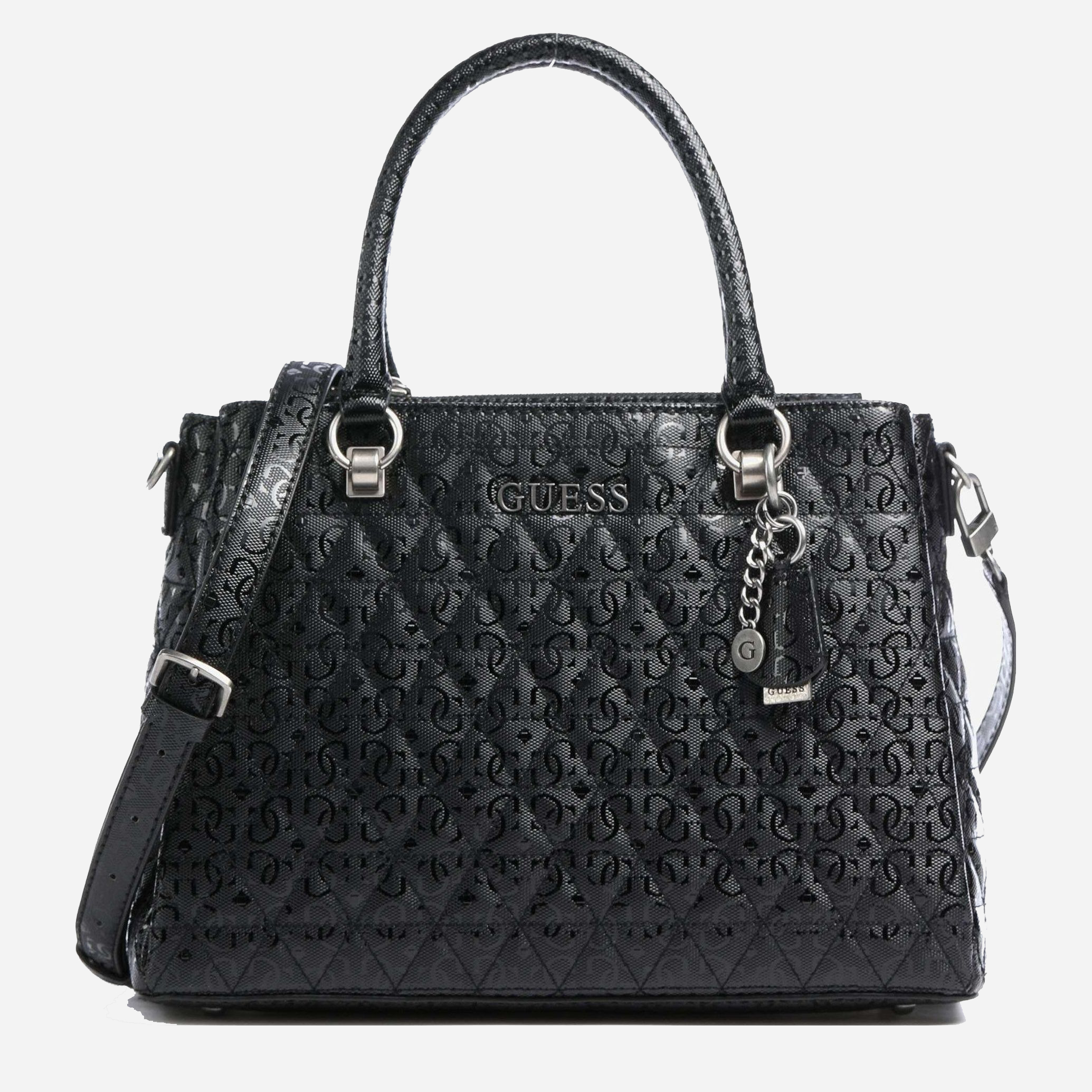

Женская сумка Guess Wessex Triple Cmprtmnt Satchel HWGN8379060-BLA Черная