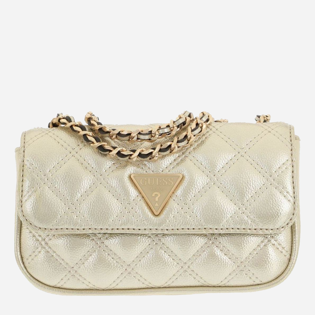 

Женская сумка Guess Cessily Micro Mini HWMG7679780-GOL Золотистая