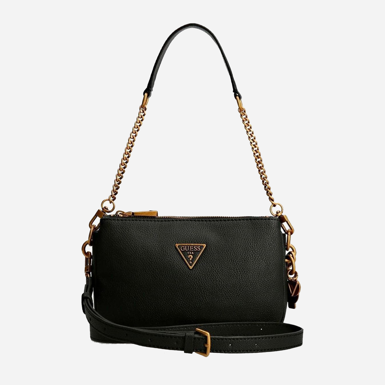 

Женская сумка Guess Destiny Top Zip Shoulder HWVB7878180-BLA Черная