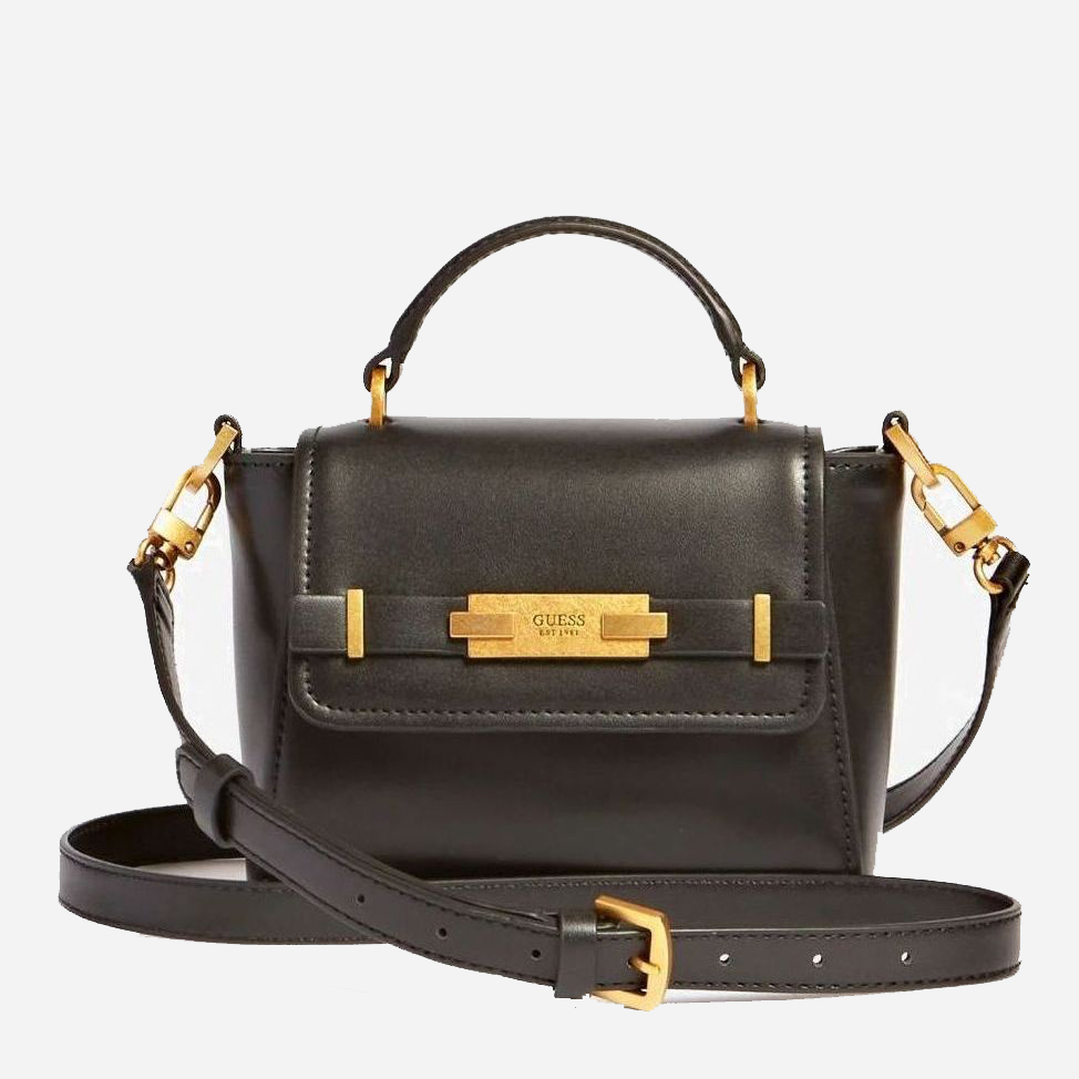 

Женская сумка Guess Bea Mini Top Handle Flap HWVB8132780-BLA Черная
