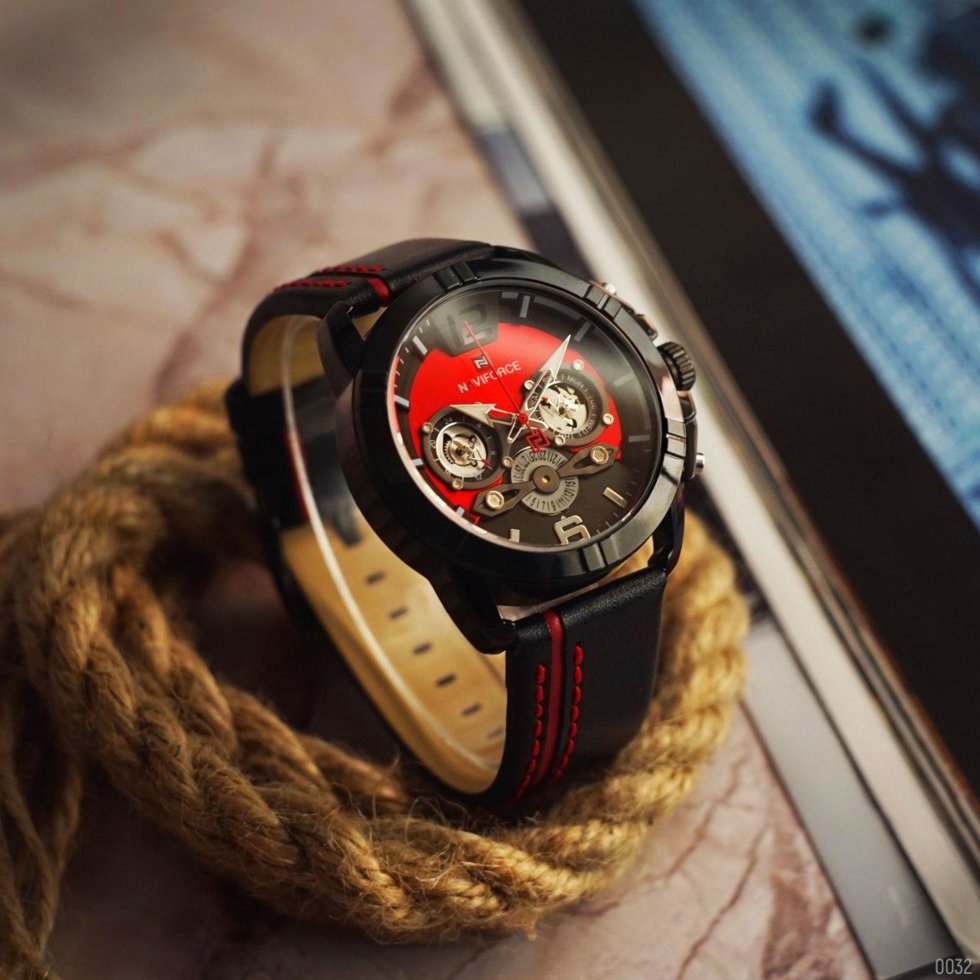 

Часы наручные Naviforce NF9168 Black-Red 1096-0032