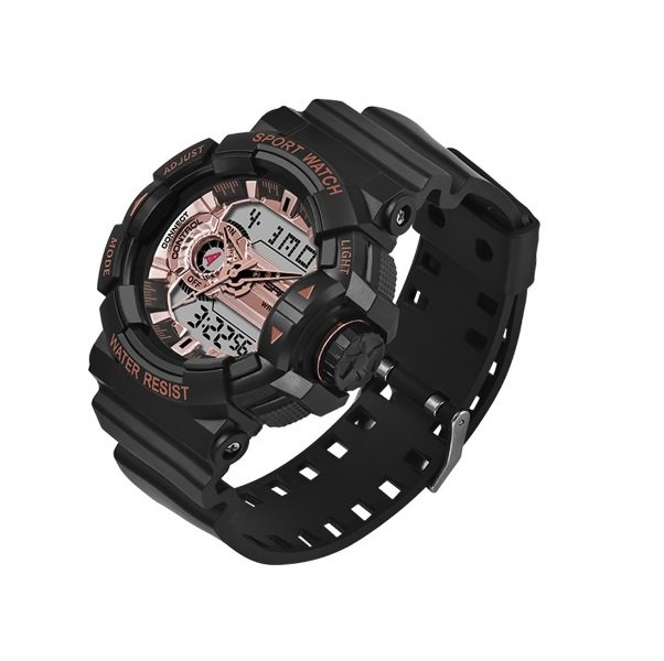 

Часы мужские Sanda 599 Black-Rose Gold 1044-0016
