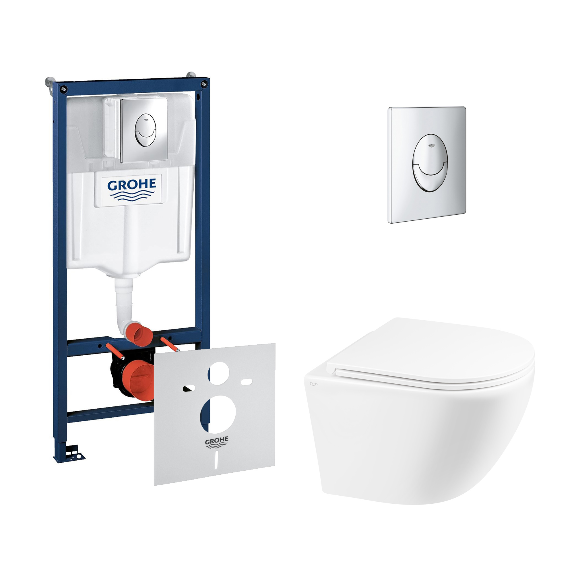 

Набор инсталляция 4 в 1 Grohe Rapid SL 38721001 + унитаз с сиденьем Qtap Robin QT1333046ERW (38721001QT1333046ERW)