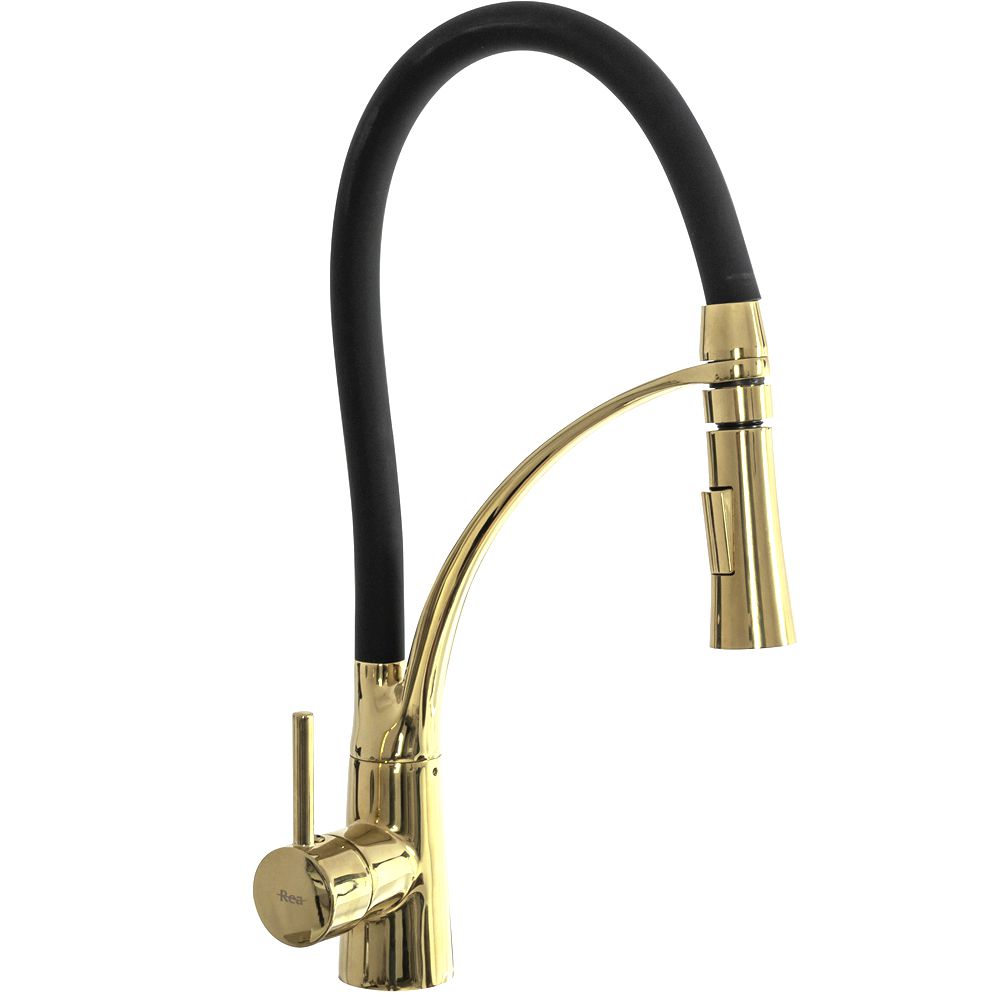 

Смеситель для раковины (умывальника) REA GASPAR BLACK GOLD золотой (REA-B1019)