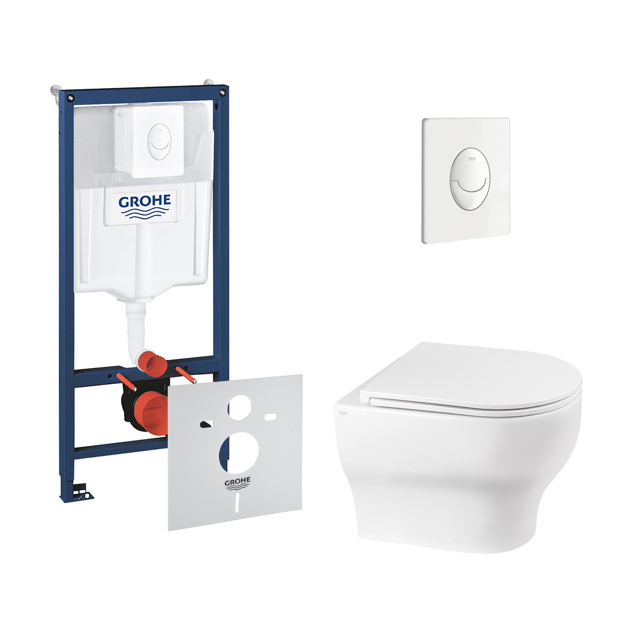 

Набор инсталляция 4 в 1 Grohe Rapid SL 38722001 + унитаз с сиденьем Qtap Aries QT0333063ERW (38722001QT0333063ERW)