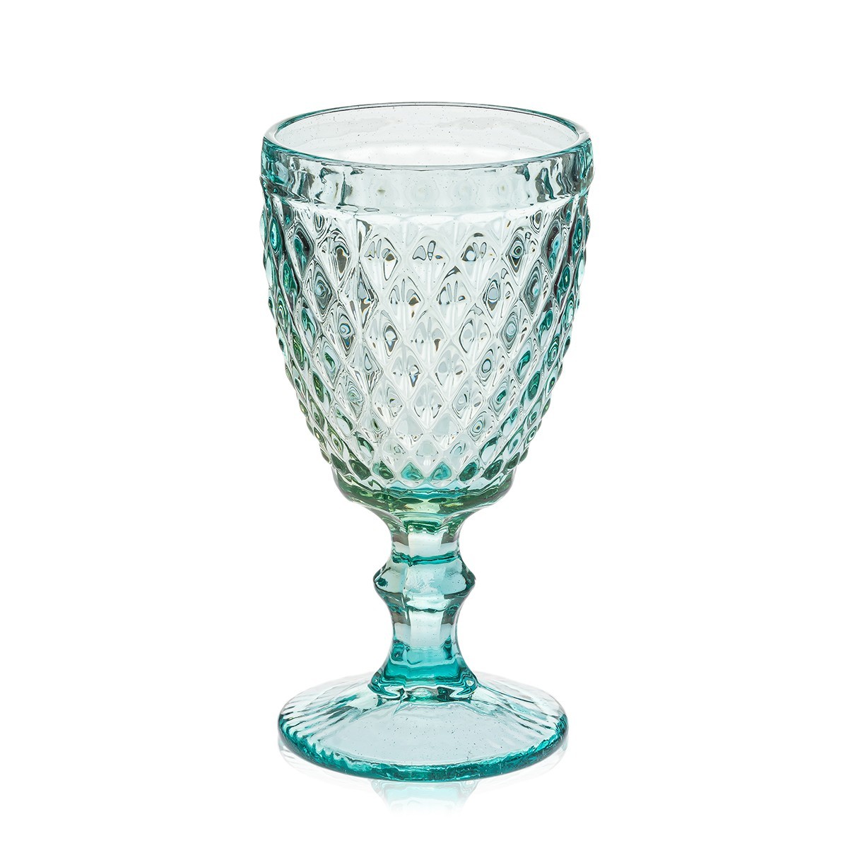 

Набор бокалов для вина из цветного стекла Glassware 6 шт 300 мл Бирюза (Мелкий ромб) 1760D